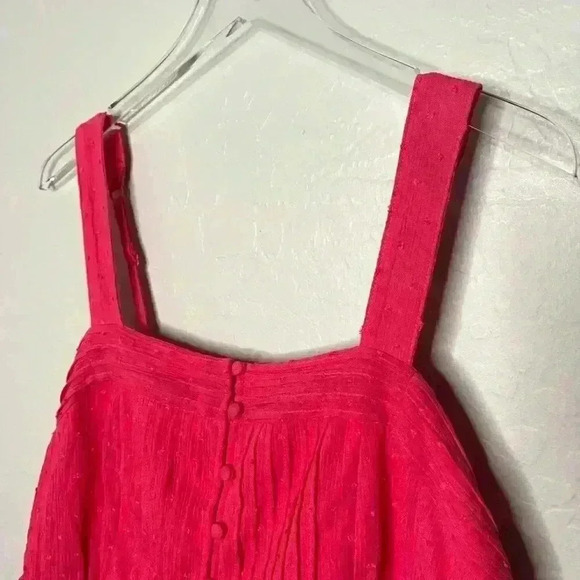 Torrid Swiss Dot Tiered Chiffon Tank Top Blouse 1 1X 14/16 - Picture 7 of 8